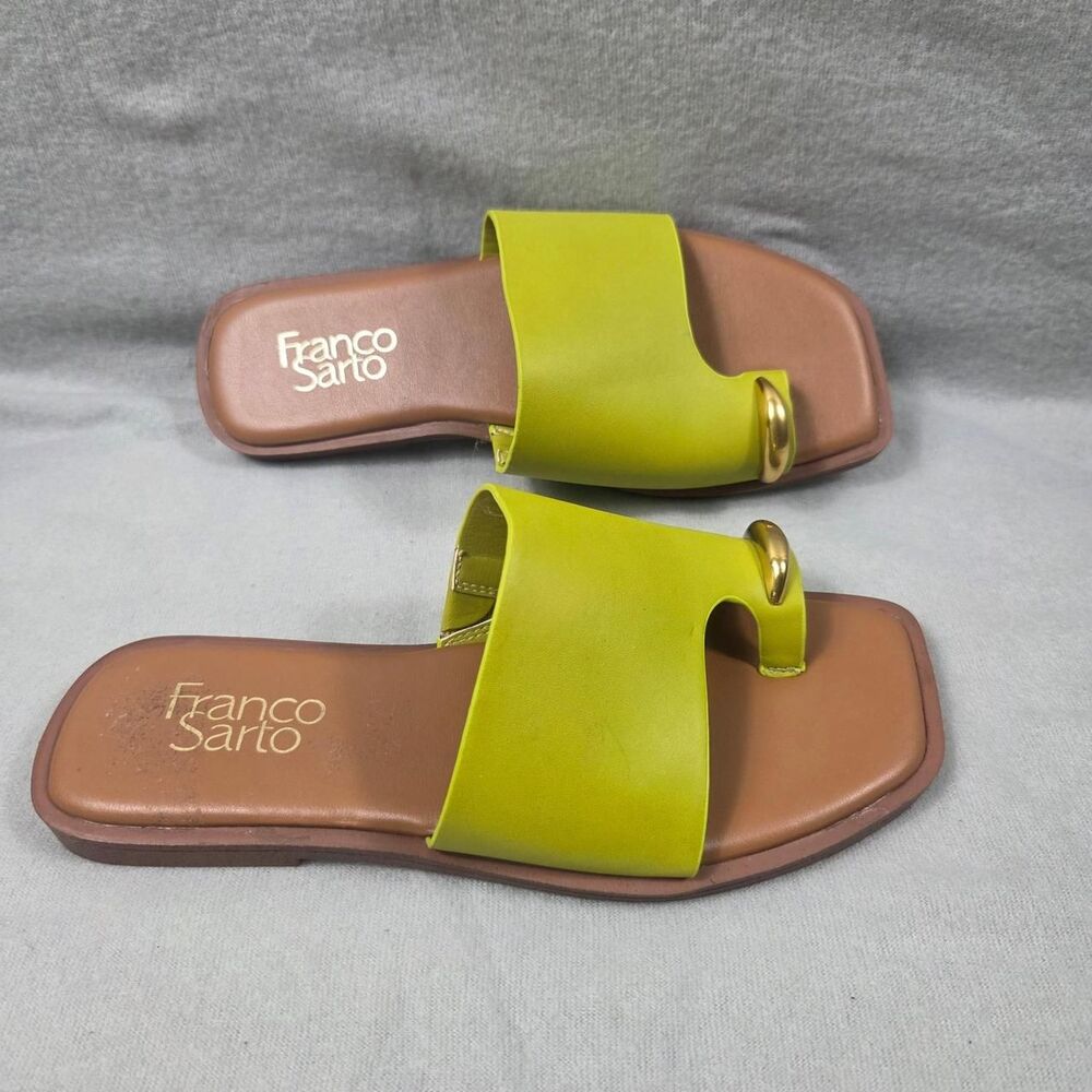 Franco-sarto Women's Brown and Green Slides